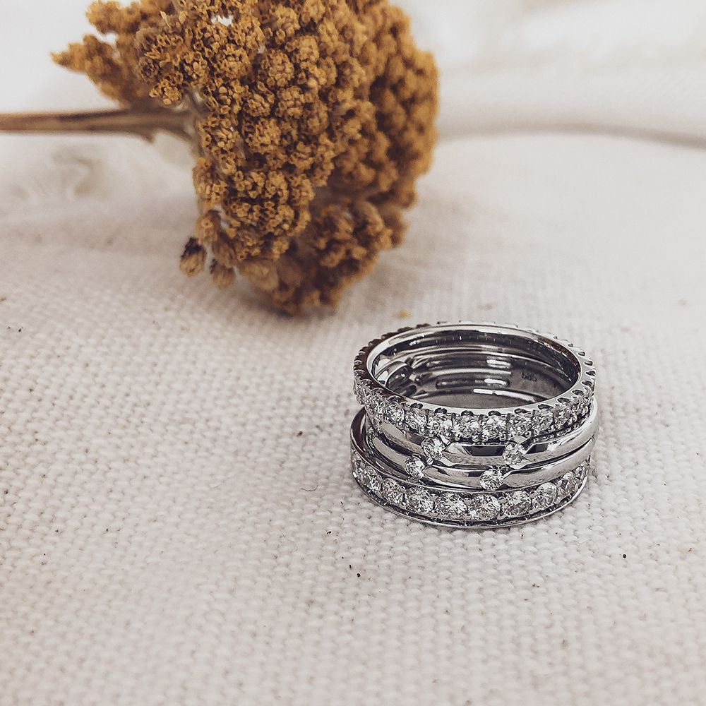 Ring witgoud briljant 0.29 crt.