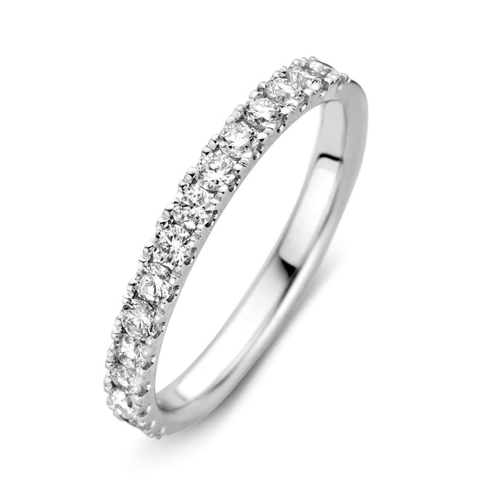 Timeless White Gold Ring with 0.52 Carat Brilliant Diamond