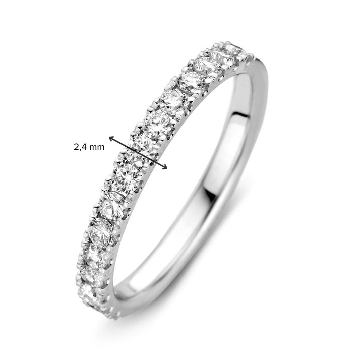 Timeless White Gold Ring with 0.52 Carat Brilliant Diamond