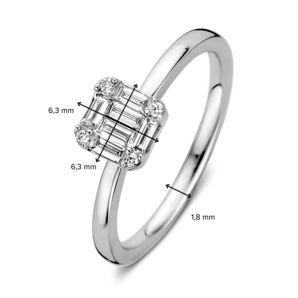 Ring witgoud diamant 0.29 crt.