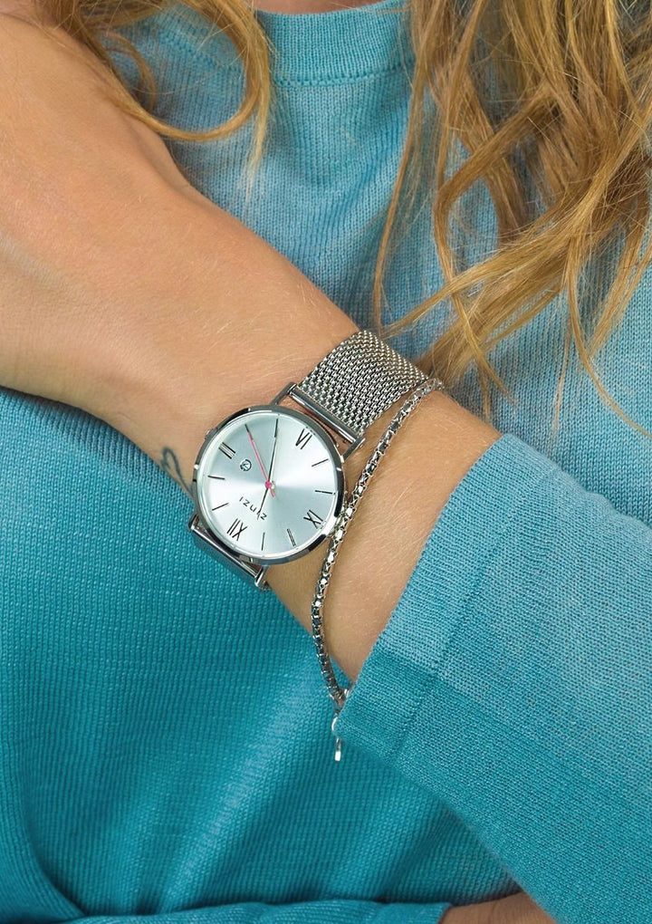 Zinzi Zilverkleurig Horloge Staal Ziw502 M