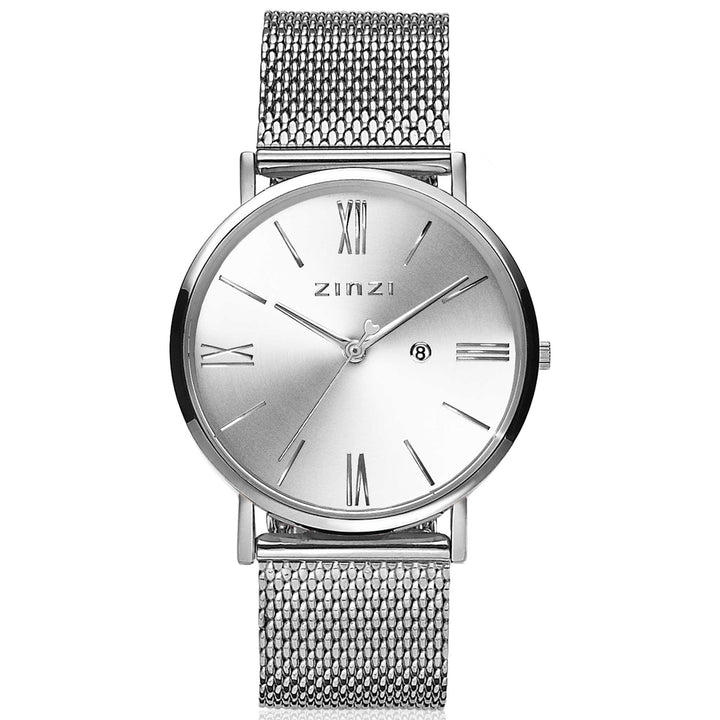 Zinzi Silberfarbene Uhr aus Stahl Ziw502 M