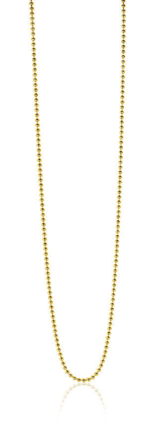 Gouden ketting van bolletjes in een fijne, elegante uitvoering.
